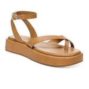 Alfani Ankle Strap Platform Sandals in Camel - Size 8